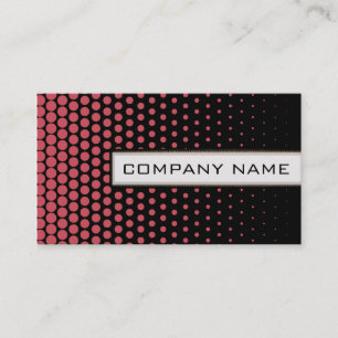 Tarjeta De Visita Terra cotta Techno Dots Elegant Modern Black