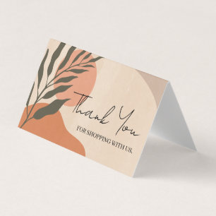 Tarjeta De Visita Terracota Abstracta Kraft Scandi Cuadrado de Agrad