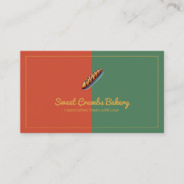 Tarjeta De Visita Terracota de panadería personalizado, verde, amari