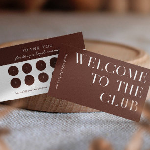 Tarjeta De Visita Terracota   Lealtad Minimalista elegante y moderna