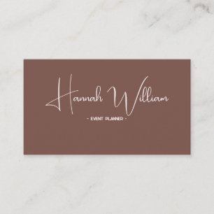 Tarjeta De Visita Terracota Minimalista Elegante Moderna