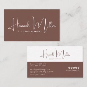 Tarjeta De Visita Terracota   Minimalista elegante moderno