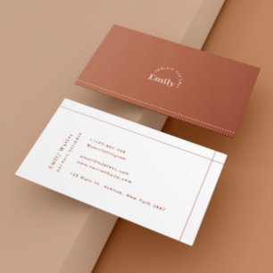 Tarjeta De Visita Terracota Minimalista profesional moderno