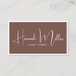 Tarjeta De Visita Terracota | Moderno y elegante código QR Minimalis