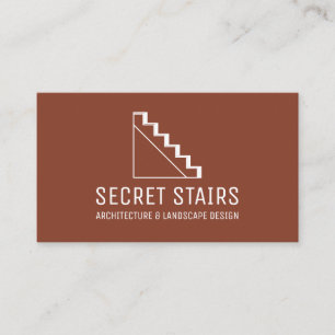 Tarjeta De Visita Terracota Steps Arquitecto Escaleras Triángulo Lad