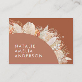 Tarjeta De Visita Terracotta Bohemia elegante pasto moderno