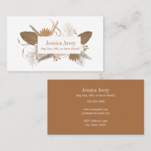 Tarjeta De Visita Terracotta Boho Tropical