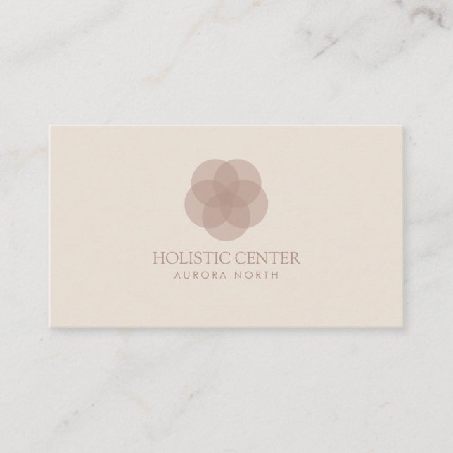 Tarjeta De Visita Terracotta Flor Nombre Personalizado Yoga (Anverso)