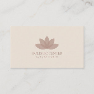 Tarjeta De Visita Terracotta Lotus Flower Custom Name Yoga