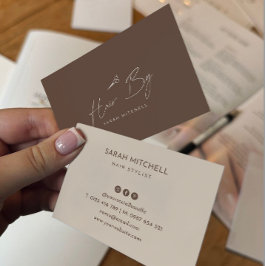 Tarjeta De Visita Terracotta Minimalist Hair Stylist Business Card