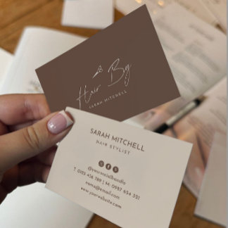 Tarjeta De Visita Terracotta Minimalist Hair Stylist Business Card