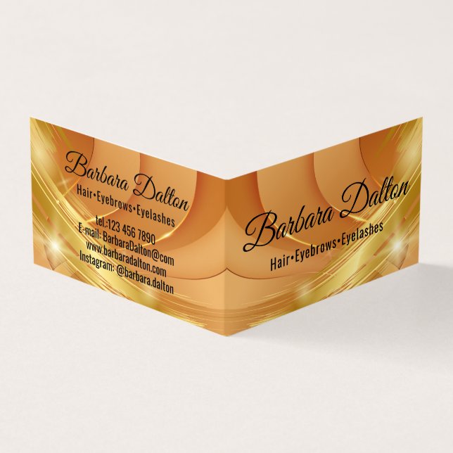 Tarjeta De Visita Terracotta Ocher Beige Gold (Exterior)