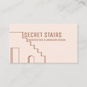 Tarjeta De Visita Terracotta Rubor Arquitecto Escaleras Puerta Venta
