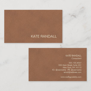 Tarjeta De Visita Terracotta Tan Minimalista profesional moderna