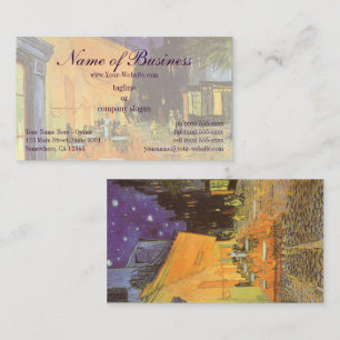 Tarjeta De Visita Terraza de café por la noche de Vincent van Gogh