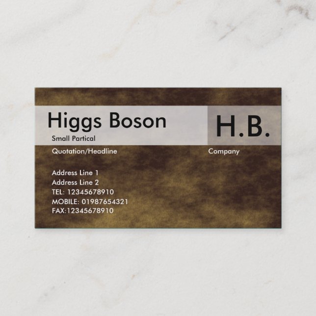 Tarjeta De Visita Terreno planetario (Anverso)