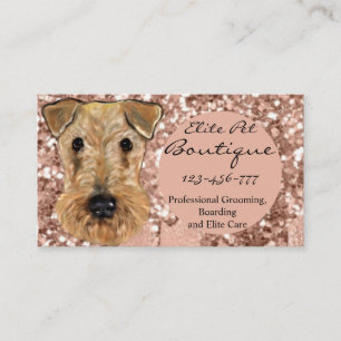 TARJETA DE VISITA TERRIER AIREDALE