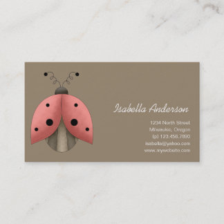 Tarjeta De Visita Tesoros del jardín · Mariquita