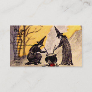 Tarjeta De Visita Testigo nocturno (Tarjeta de Halloween Vintage)