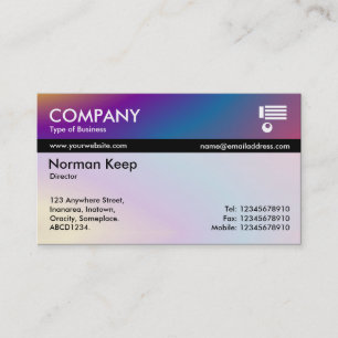Tarjeta De Visita Tex de color con bandas - Colores sutiles