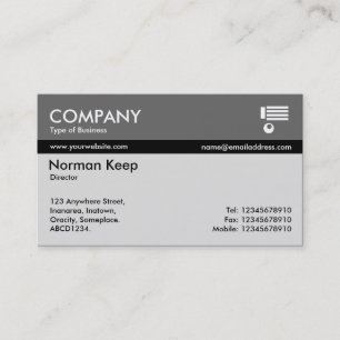 Tarjeta De Visita Tex de color con bandas - Gris