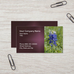 Tarjeta De Visita Texas Bluebonnet Wildflower Business Card