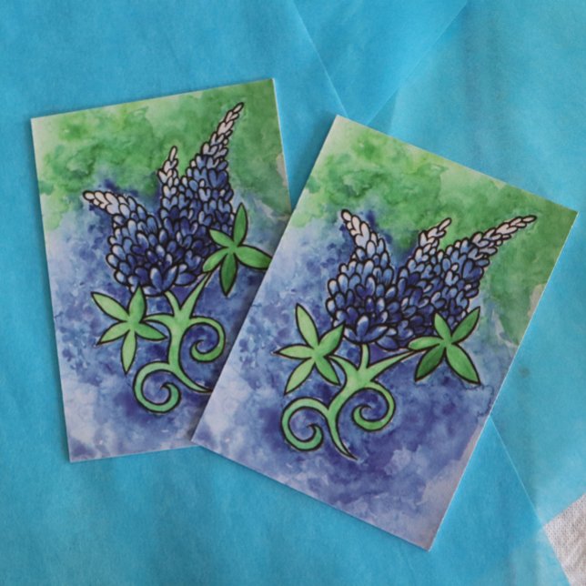 Tarjeta De Visita Texas Bluebonnets (Subido por el creador)