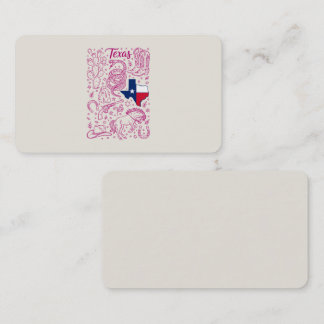 Tarjeta De Visita Texas Cowboy Pack Western Vibes