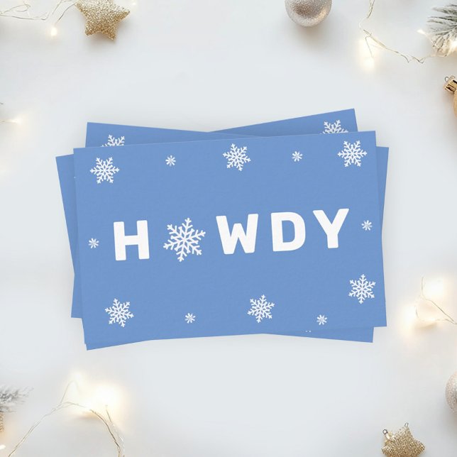 Tarjeta De Visita Texas Winter Marketing Howdy Business Card (Subido por el creador)