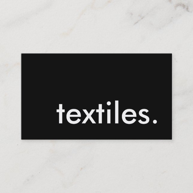 Tarjeta De Visita textiles. (Anverso)