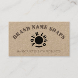 Tarjeta De Visita Texto curvado a mano de la plantilla de logotipo d