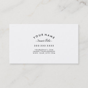 Tarjeta De Visita Texto curvado Profesional Negro y Blanco