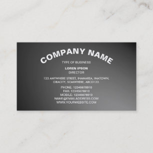 Tarjeta De Visita Texto curvo simple 06 - Gris