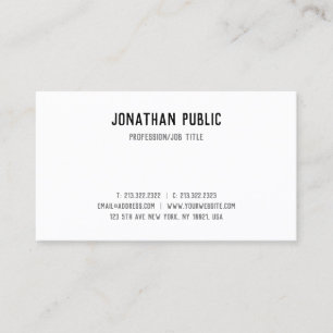 Tarjeta De Visita Texto de guión Plantilla simple Profesional elegan