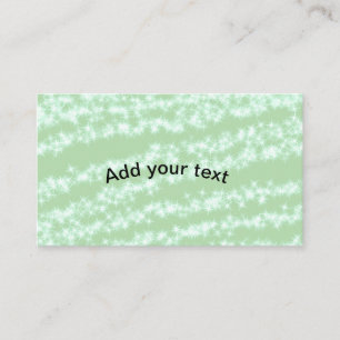 Tarjeta De Visita texto de nombre brillo purpurina verde pastel boho