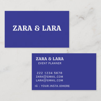 TARJETA DE VISITA TEXTO DE NOMBRE PERSONALIZADO SIMPLE ESTILOSO PROF