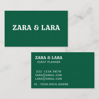 TARJETA DE VISITA TEXTO DE NOMBRE PERSONALIZADO SIMPLE ESTILOSO PROF