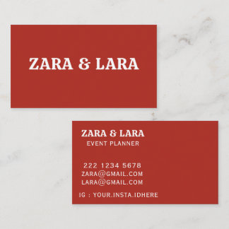 TARJETA DE VISITA TEXTO DE NOMBRE PERSONALIZADO SIMPLE ESTILOSO PROF