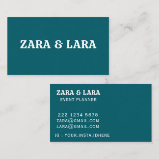 TARJETA DE VISITA TEXTO DE NOMBRE PERSONALIZADO SIMPLE ESTILOSO PROF