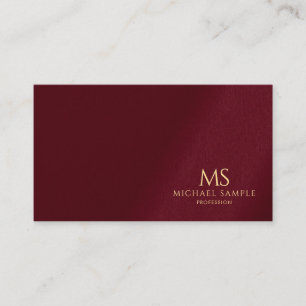 Tarjeta De Visita Texto de oro elegante Monograma Lujo Premium Grues