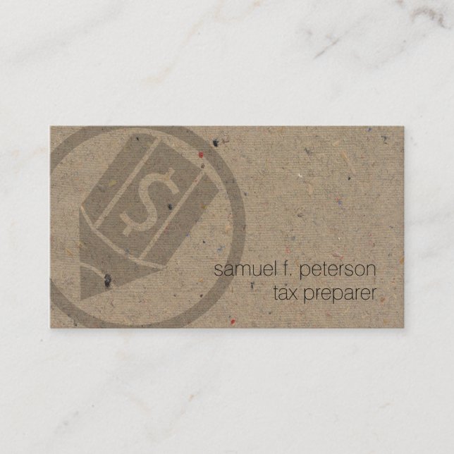 Tarjeta De Visita Texto de papel natural del icono negrita del prepa (Anverso)