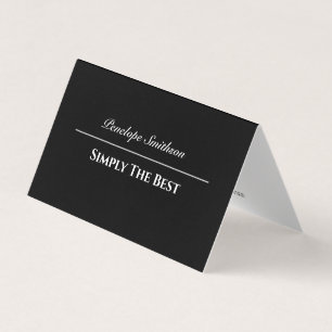 Tarjeta De Visita Texto de personalizable y colores Blanco y negro b