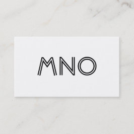 Tarjeta De Visita Texto del personalizado del monograma