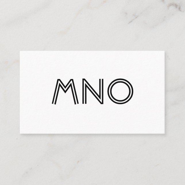 Tarjeta De Visita Texto del personalizado del monograma (Anverso)