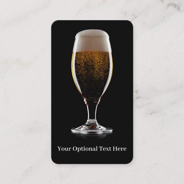 Tarjeta De Visita Texto del personalizado Vidrio de cerveza (Anverso)