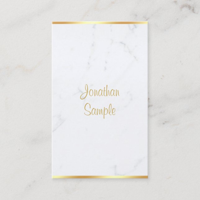 Tarjeta De Visita Texto elegante manuscrito elegante estilo moderno  (Anverso)