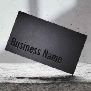 Tarjeta De Visita Texto en negrita Elegante oscuro moderno