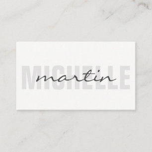 Tarjeta De Visita Texto en negrita y cursiva