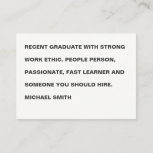 Tarjeta De Visita Texto grande negrita minimalista