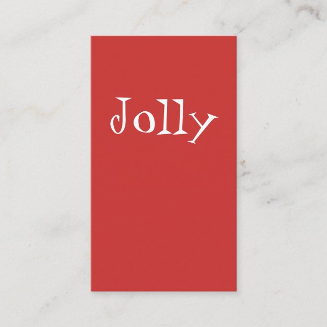 Tarjeta De Visita texto inmoderno de la camiseta de jolly simple (Anverso)